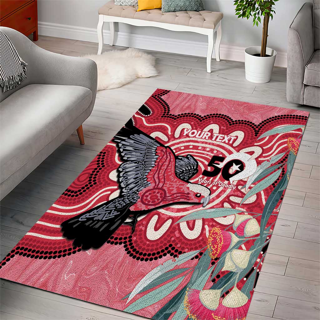 Personalised Australia Galah NAIDOC Week 2026 Area Rug 50 Years of Deadly Aboriginal Art