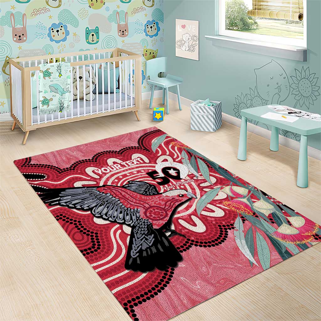 Personalised Australia Galah NAIDOC Week 2026 Area Rug 50 Years of Deadly Aboriginal Art