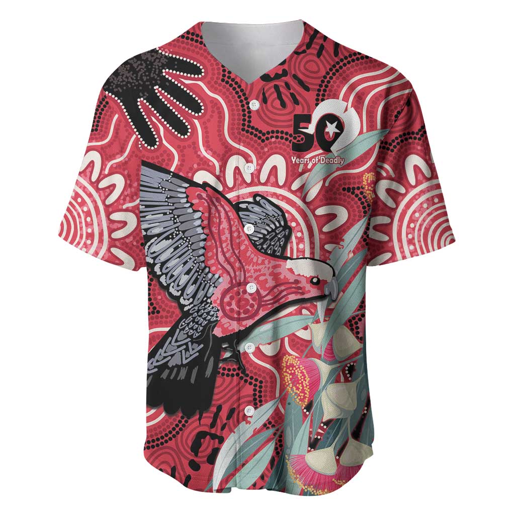Personalised Australia Galah NAIDOC Week 2026 Baseball Jersey 50 Years of Deadly Aboriginal Art