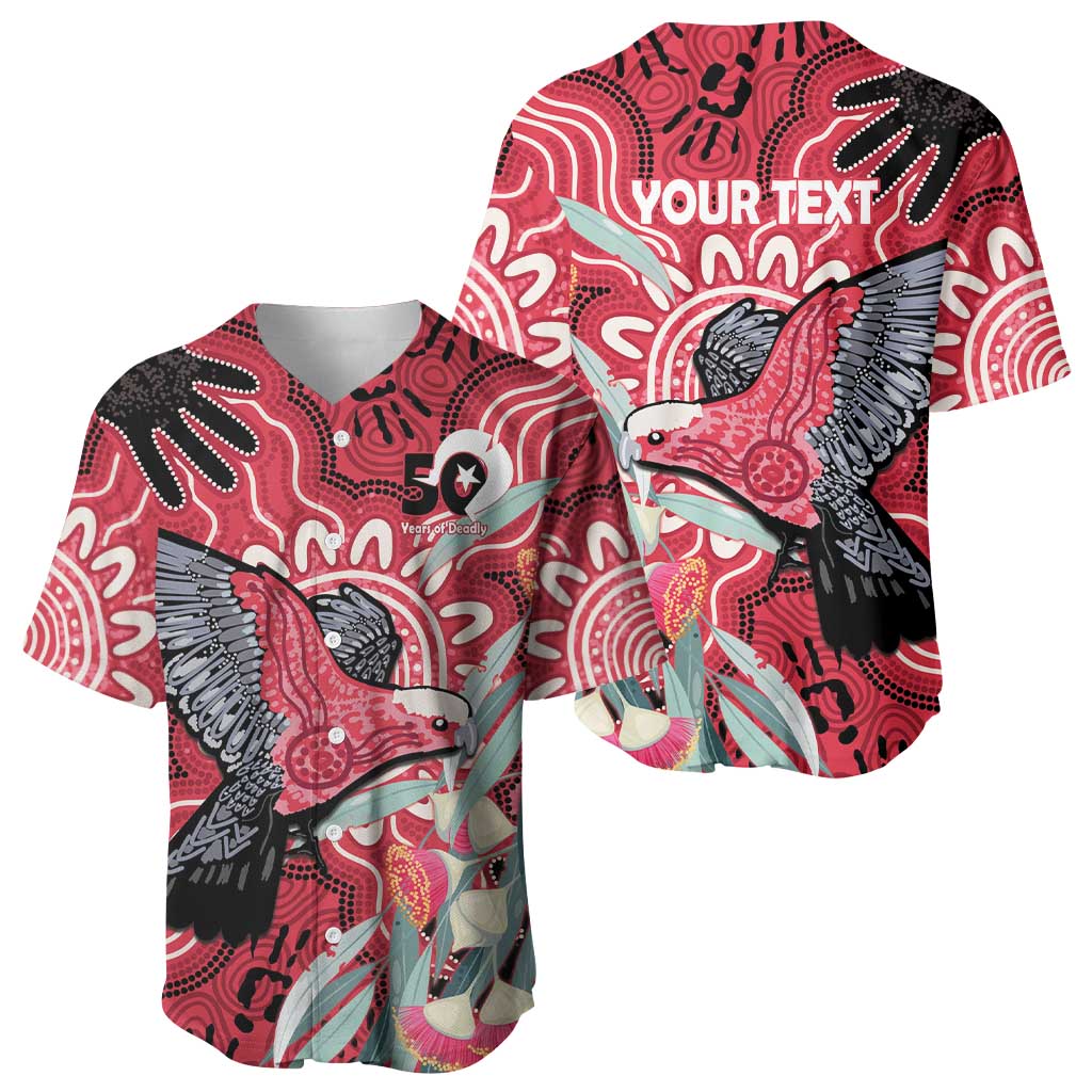 Personalised Australia Galah NAIDOC Week 2026 Baseball Jersey 50 Years of Deadly Aboriginal Art