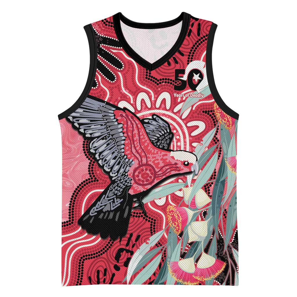 Personalised Australia Galah NAIDOC Week 2026 Basketball Jersey 50 Years of Deadly Aboriginal Art