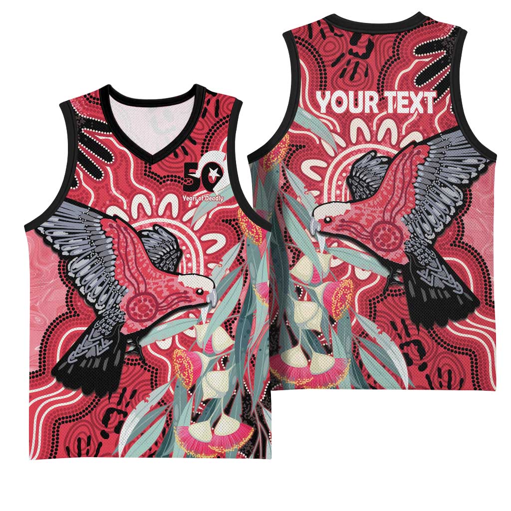 Personalised Australia Galah NAIDOC Week 2026 Basketball Jersey 50 Years of Deadly Aboriginal Art