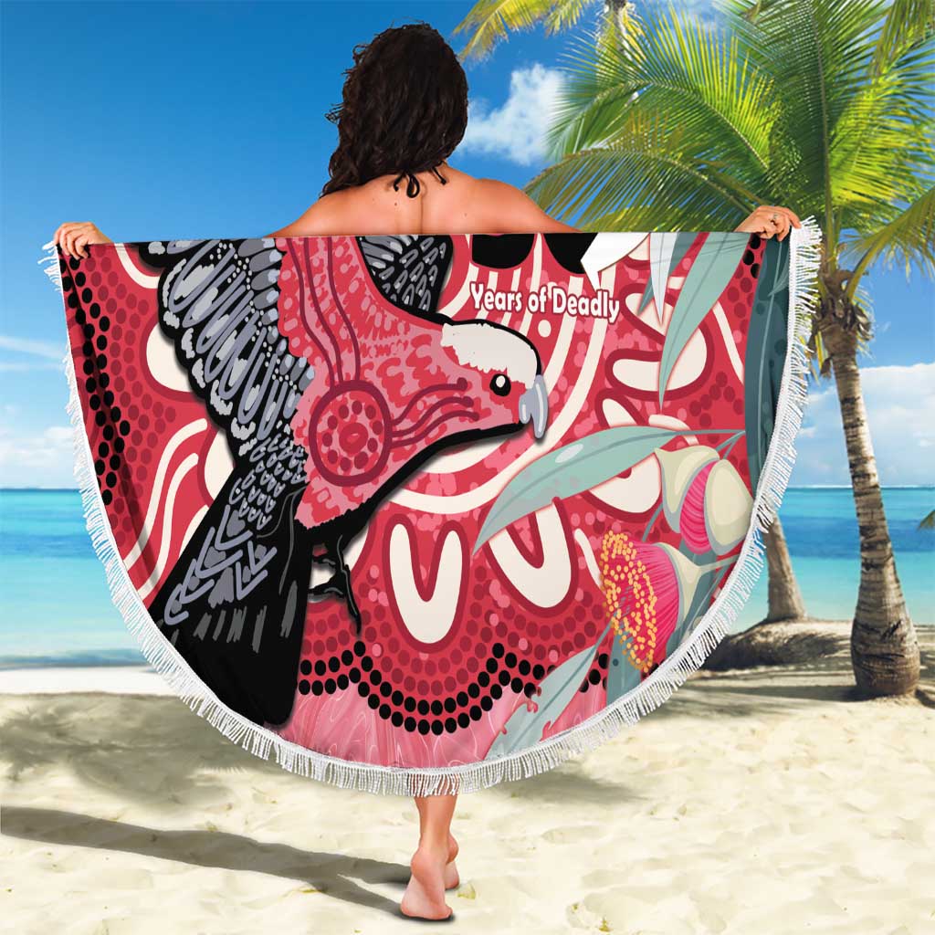 Personalised Australia Galah NAIDOC Week 2026 Beach Blanket 50 Years of Deadly Aboriginal Art