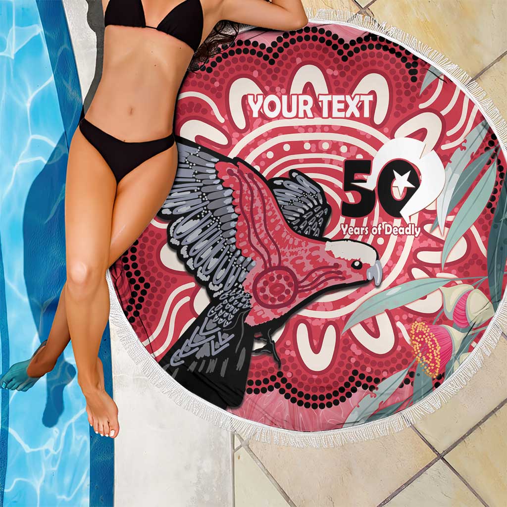 Personalised Australia Galah NAIDOC Week 2026 Beach Blanket 50 Years of Deadly Aboriginal Art