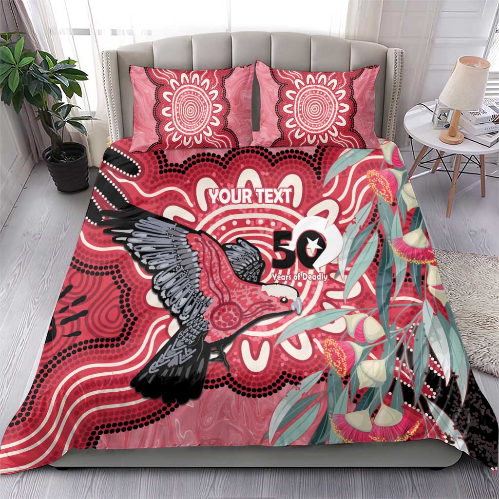 Personalised Australia Galah NAIDOC Week 2026 Bedding Set 50 Years of Deadly Aboriginal Art
