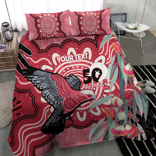Personalised Australia Galah NAIDOC Week 2026 Bedding Set 50 Years of Deadly Aboriginal Art