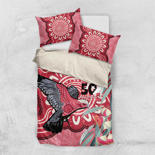 Personalised Australia Galah NAIDOC Week 2026 Bedding Set 50 Years of Deadly Aboriginal Art