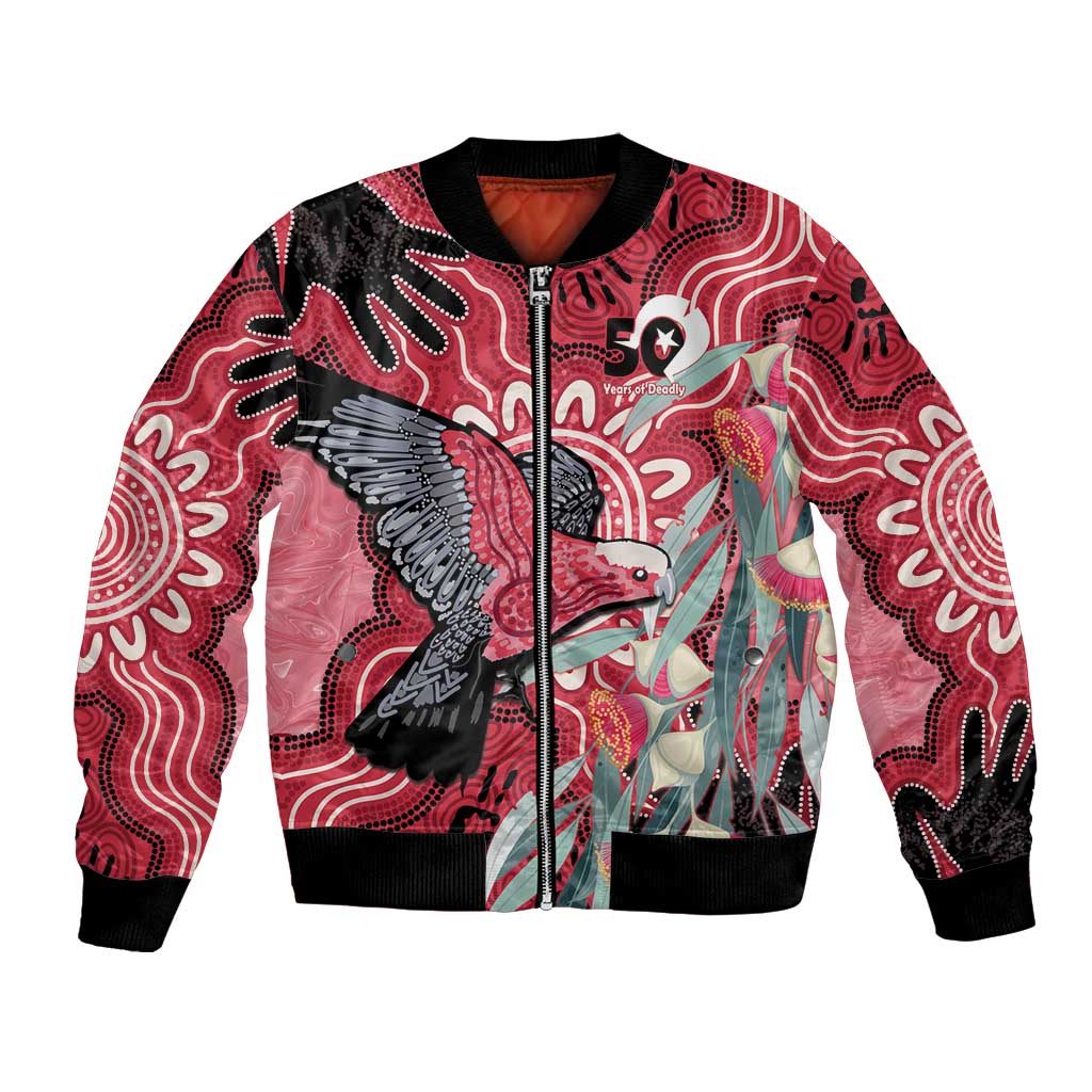 Personalised Australia Galah NAIDOC Week 2026 Bomber Jacket 50 Years of Deadly Aboriginal Art