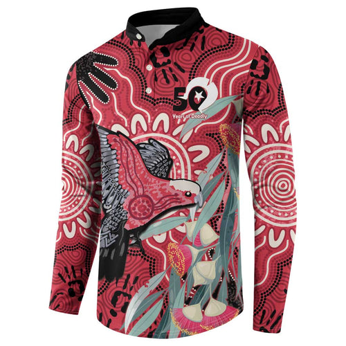 Personalised Australia Galah NAIDOC Week 2026 Button Sweatshirt 50 Years of Deadly Aboriginal Art
