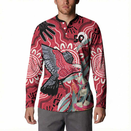Personalised Australia Galah NAIDOC Week 2026 Button Sweatshirt 50 Years of Deadly Aboriginal Art
