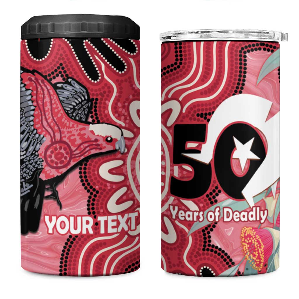 Personalised Australia Galah NAIDOC Week 2026 4 in 1 Can Cooler Tumbler 50 Years of Deadly Aboriginal Art