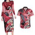 Personalised Australia Galah NAIDOC Week 2026 Couples Matching Long Sleeve Bodycon Dress and Hawaiian Shirt 50 Years of Deadly Aboriginal Art