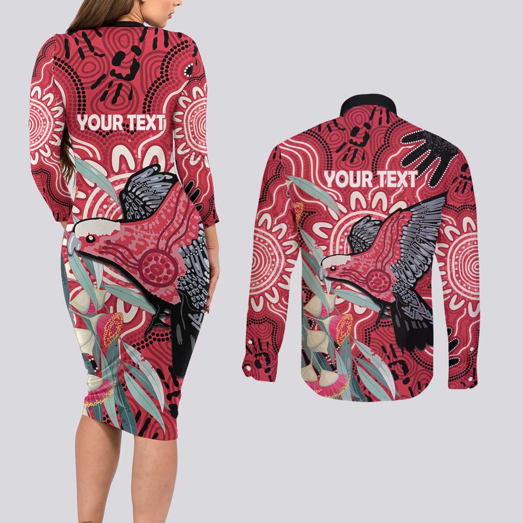 Personalised Australia Galah NAIDOC Week 2026 Couples Matching Long Sleeve Bodycon Dress and Long Sleeve Button Shirt 50 Years of Deadly Aboriginal Art