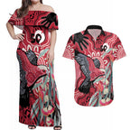 Personalised Australia Galah NAIDOC Week 2026 Couples Matching Off Shoulder Maxi Dress and Hawaiian Shirt 50 Years of Deadly Aboriginal Art