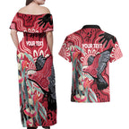 Personalised Australia Galah NAIDOC Week 2026 Couples Matching Off Shoulder Maxi Dress and Hawaiian Shirt 50 Years of Deadly Aboriginal Art
