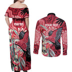 Personalised Australia Galah NAIDOC Week 2026 Couples Matching Off Shoulder Maxi Dress and Long Sleeve Button Shirt 50 Years of Deadly Aboriginal Art