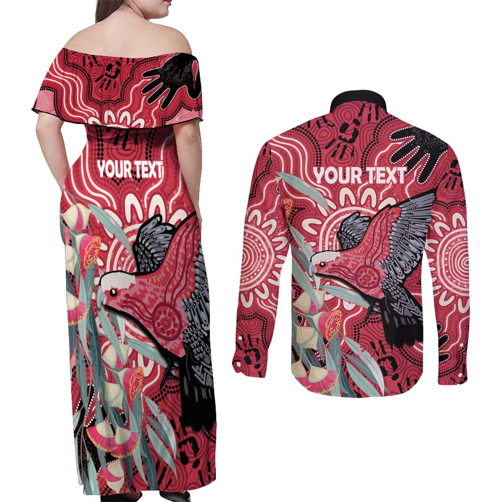 Personalised Australia Galah NAIDOC Week 2026 Couples Matching Off Shoulder Maxi Dress and Long Sleeve Button Shirt 50 Years of Deadly Aboriginal Art