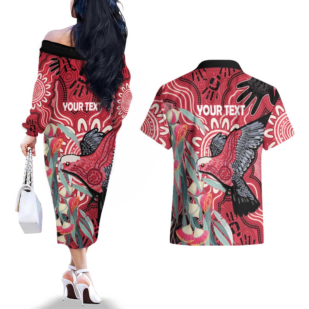 Personalised Australia Galah NAIDOC Week 2026 Couples Matching Off The Shoulder Long Sleeve Dress and Hawaiian Shirt 50 Years of Deadly Aboriginal Art