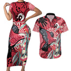 Personalised Australia Galah NAIDOC Week 2026 Couples Matching Short Sleeve Bodycon Dress and Hawaiian Shirt 50 Years of Deadly Aboriginal Art