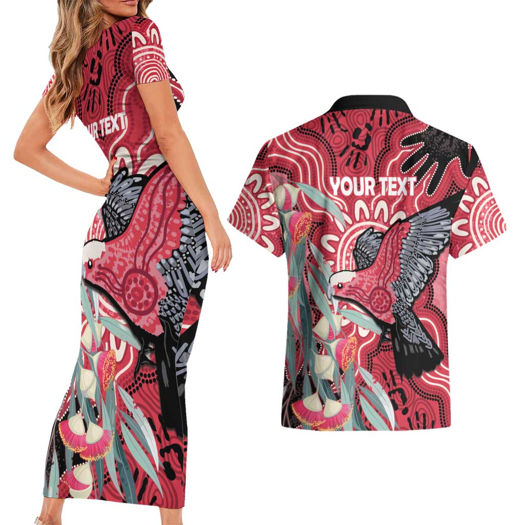 Personalised Australia Galah NAIDOC Week 2026 Couples Matching Short Sleeve Bodycon Dress and Hawaiian Shirt 50 Years of Deadly Aboriginal Art