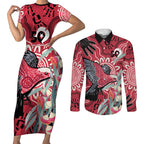 Personalised Australia Galah NAIDOC Week 2026 Couples Matching Short Sleeve Bodycon Dress and Long Sleeve Button Shirt 50 Years of Deadly Aboriginal Art