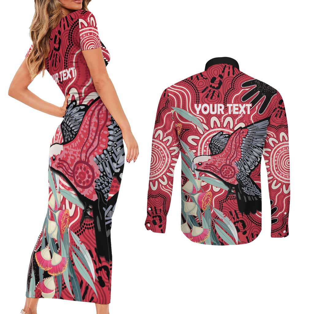 Personalised Australia Galah NAIDOC Week 2026 Couples Matching Short Sleeve Bodycon Dress and Long Sleeve Button Shirt 50 Years of Deadly Aboriginal Art