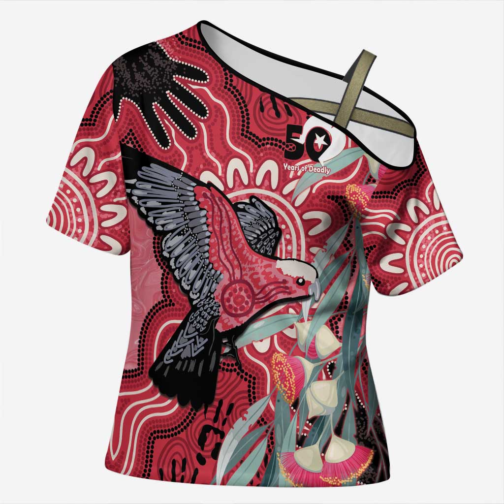 Personalised Australia Galah NAIDOC Week 2026 Cross Shoulder Shirt 50 Years of Deadly Aboriginal Art