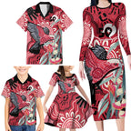 Personalised Australia Galah NAIDOC Week 2026 Family Matching Long Sleeve Bodycon Dress and Hawaiian Shirt 50 Years of Deadly Aboriginal Art