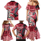 Personalised Australia Galah NAIDOC Week 2026 Family Matching Mermaid Dress and Hawaiian Shirt 50 Years of Deadly Aboriginal Art