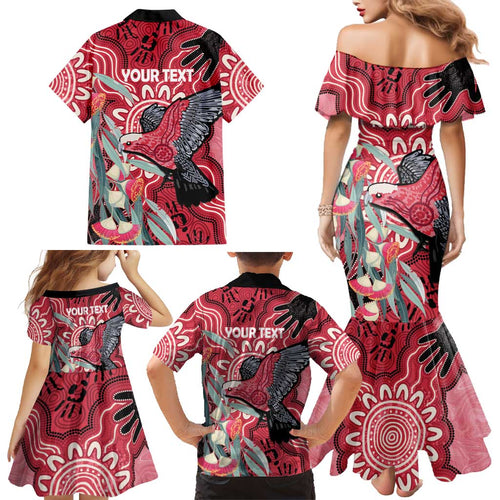 Personalised Australia Galah NAIDOC Week 2026 Family Matching Mermaid Dress and Hawaiian Shirt 50 Years of Deadly Aboriginal Art