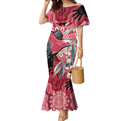 Personalised Australia Galah NAIDOC Week 2026 Family Matching Mermaid Dress and Hawaiian Shirt 50 Years of Deadly Aboriginal Art