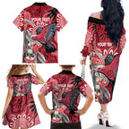 Personalised Australia Galah NAIDOC Week 2026 Family Matching Off The Shoulder Long Sleeve Dress and Hawaiian Shirt 50 Years of Deadly Aboriginal Art
