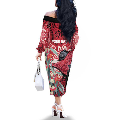 Personalised Australia Galah NAIDOC Week 2026 Family Matching Off The Shoulder Long Sleeve Dress and Hawaiian Shirt 50 Years of Deadly Aboriginal Art