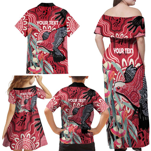Personalised Australia Galah NAIDOC Week 2026 Family Matching Off Shoulder Maxi Dress and Hawaiian Shirt 50 Years of Deadly Aboriginal Art