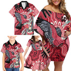 Personalised Australia Galah NAIDOC Week 2026 Family Matching Off Shoulder Short Dress and Hawaiian Shirt 50 Years of Deadly Aboriginal Art