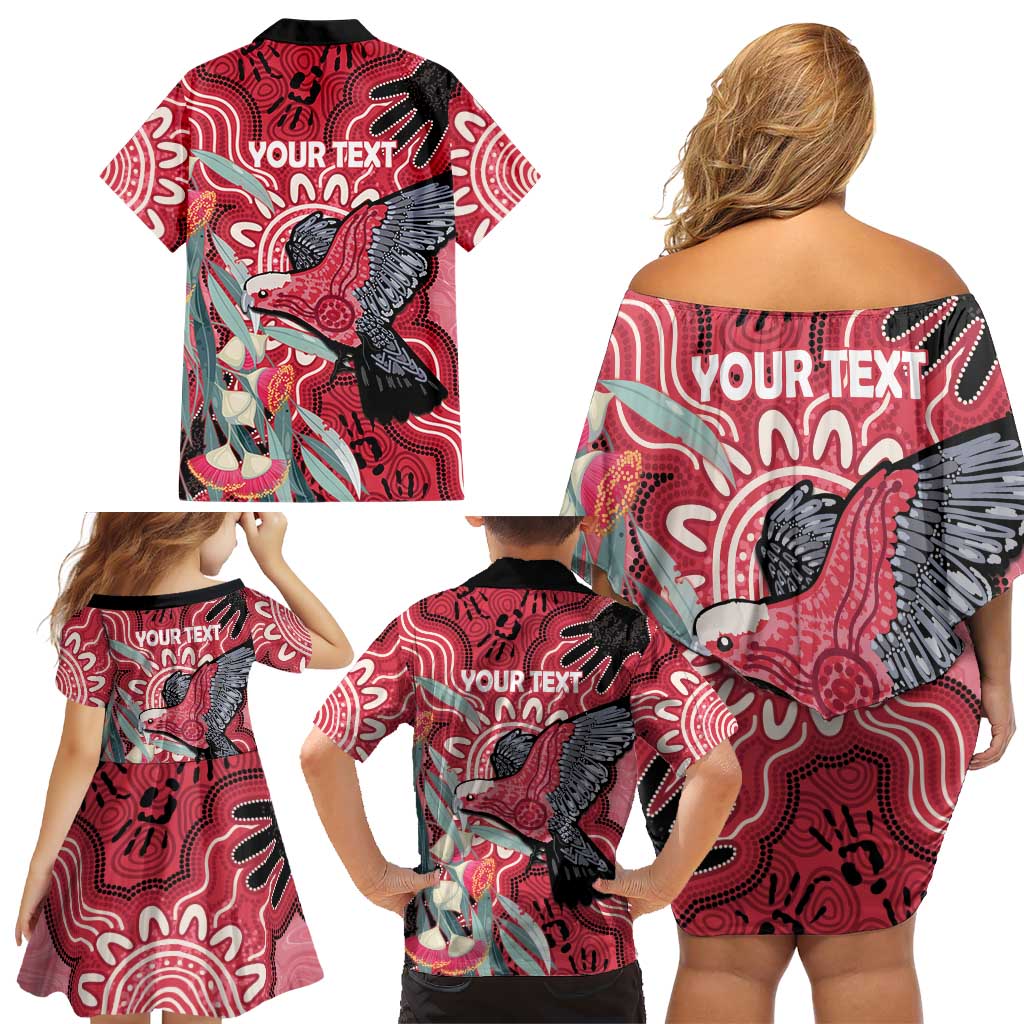 Personalised Australia Galah NAIDOC Week 2026 Family Matching Off Shoulder Short Dress and Hawaiian Shirt 50 Years of Deadly Aboriginal Art