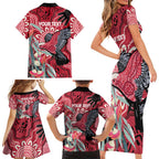 Personalised Australia Galah NAIDOC Week 2026 Family Matching Short Sleeve Bodycon Dress and Hawaiian Shirt 50 Years of Deadly Aboriginal Art