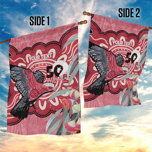Personalised Australia Galah NAIDOC Week 2026 Garden Flag 50 Years of Deadly Aboriginal Art