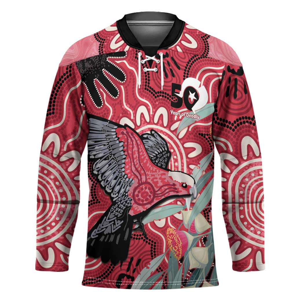 Personalised Australia Galah NAIDOC Week 2026 Hockey Jersey 50 Years of Deadly Aboriginal Art