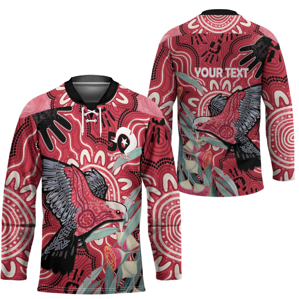 Personalised Australia Galah NAIDOC Week 2026 Hockey Jersey 50 Years of Deadly Aboriginal Art