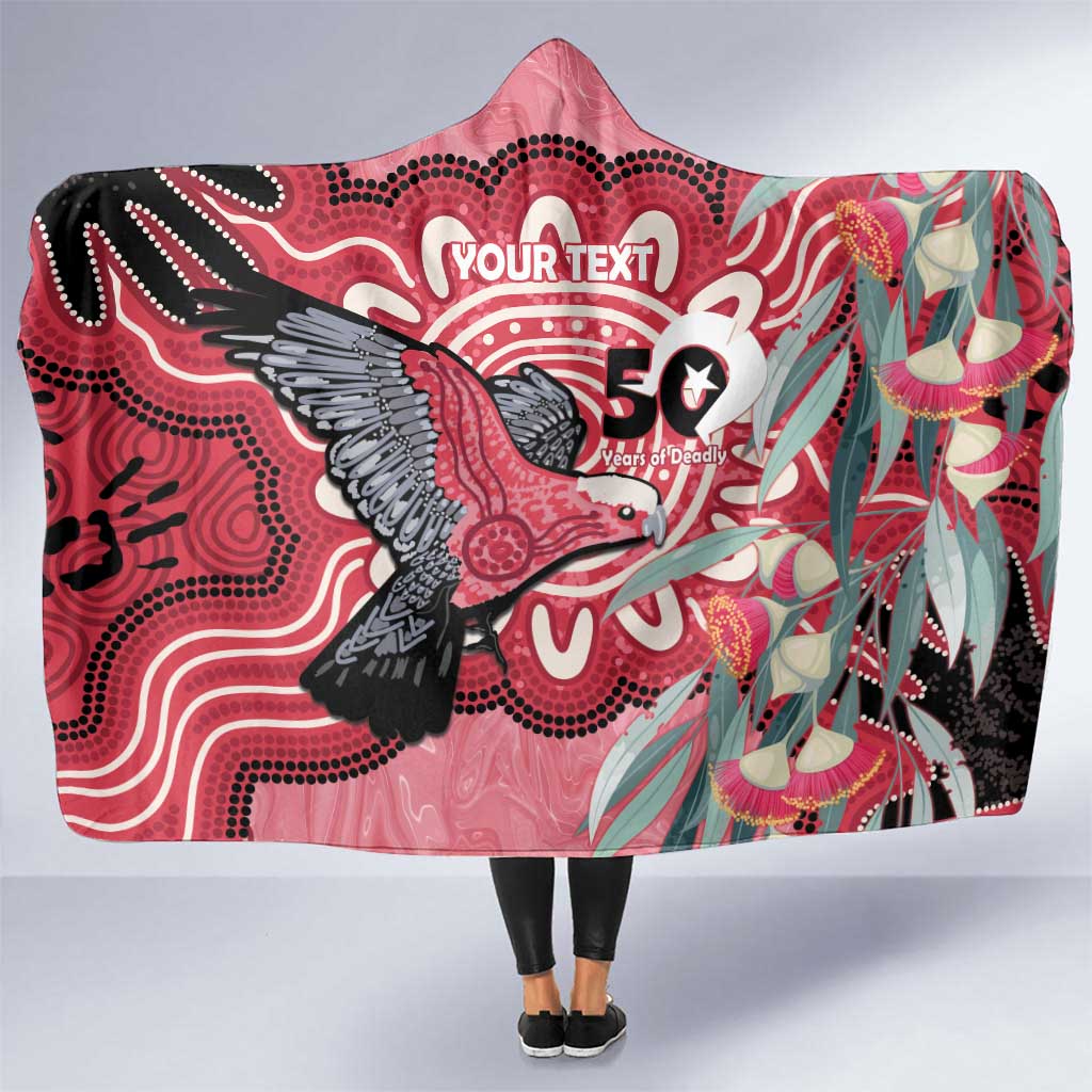 Personalised Australia Galah NAIDOC Week 2026 Hooded Blanket 50 Years of Deadly Aboriginal Art