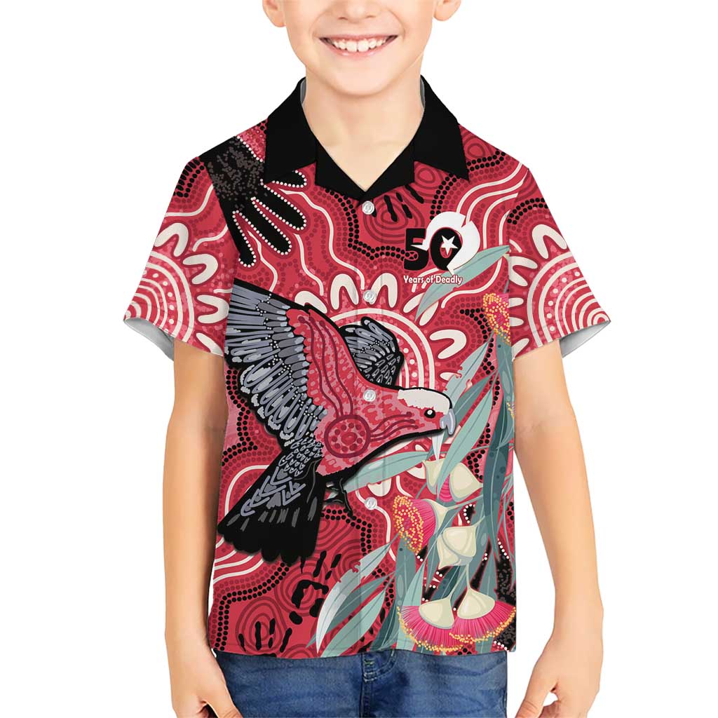 Personalised Australia Galah NAIDOC Week 2026 Kid Hawaiian Shirt 50 Years of Deadly Aboriginal Art