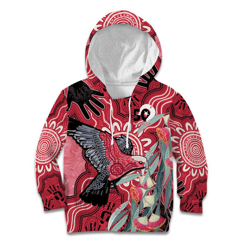 Personalised Australia Galah NAIDOC Week 2026 Kid Hoodie 50 Years of Deadly Aboriginal Art