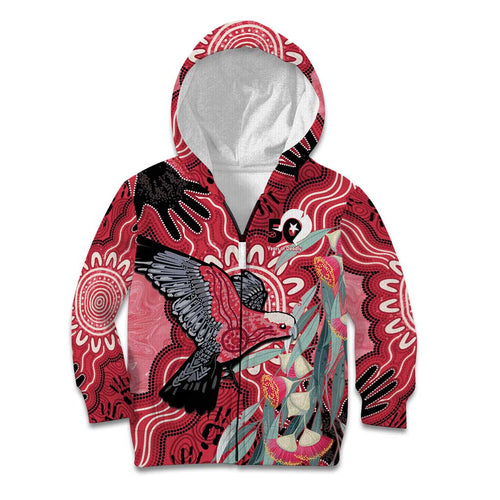 Personalised Australia Galah NAIDOC Week 2026 Kid Hoodie 50 Years of Deadly Aboriginal Art