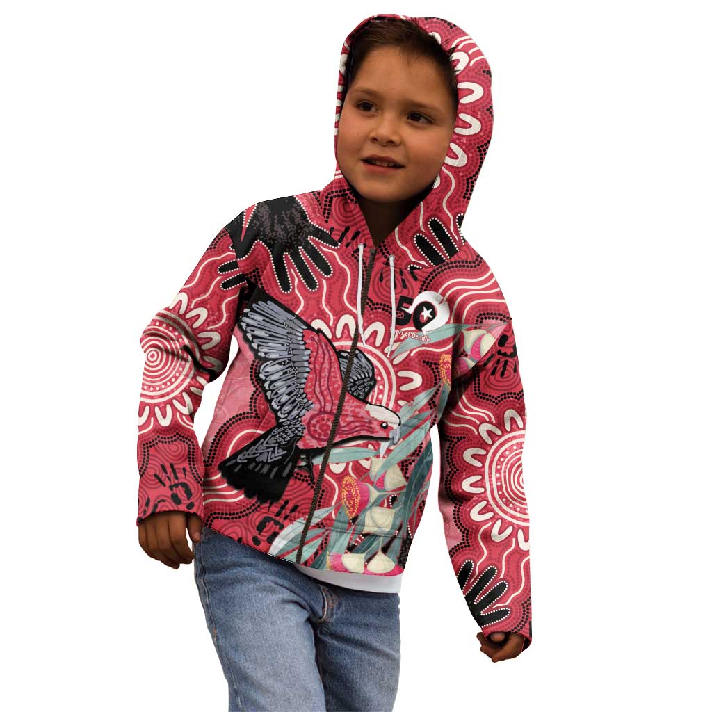 Personalised Australia Galah NAIDOC Week 2026 Kid Hoodie 50 Years of Deadly Aboriginal Art