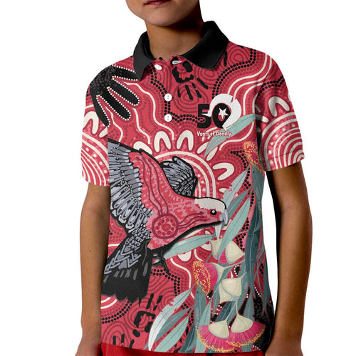 Personalised Australia Galah NAIDOC Week 2026 Kid Polo Shirt 50 Years of Deadly Aboriginal Art