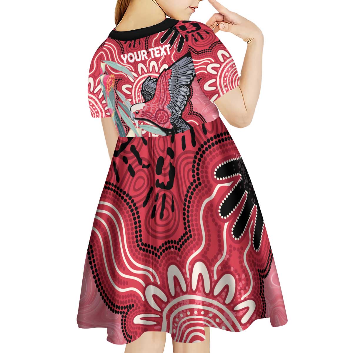 Personalised Australia Galah NAIDOC Week 2026 Kid Short Sleeve Dress 50 Years of Deadly Aboriginal Art
