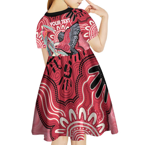 Personalised Australia Galah NAIDOC Week 2026 Kid Short Sleeve Dress 50 Years of Deadly Aboriginal Art