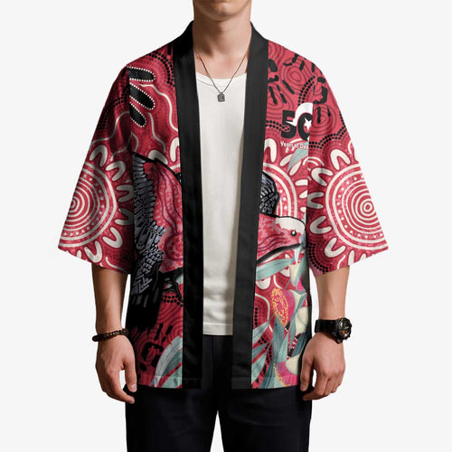 Personalised Australia Galah NAIDOC Week 2026 Kimono 50 Years of Deadly Aboriginal Art