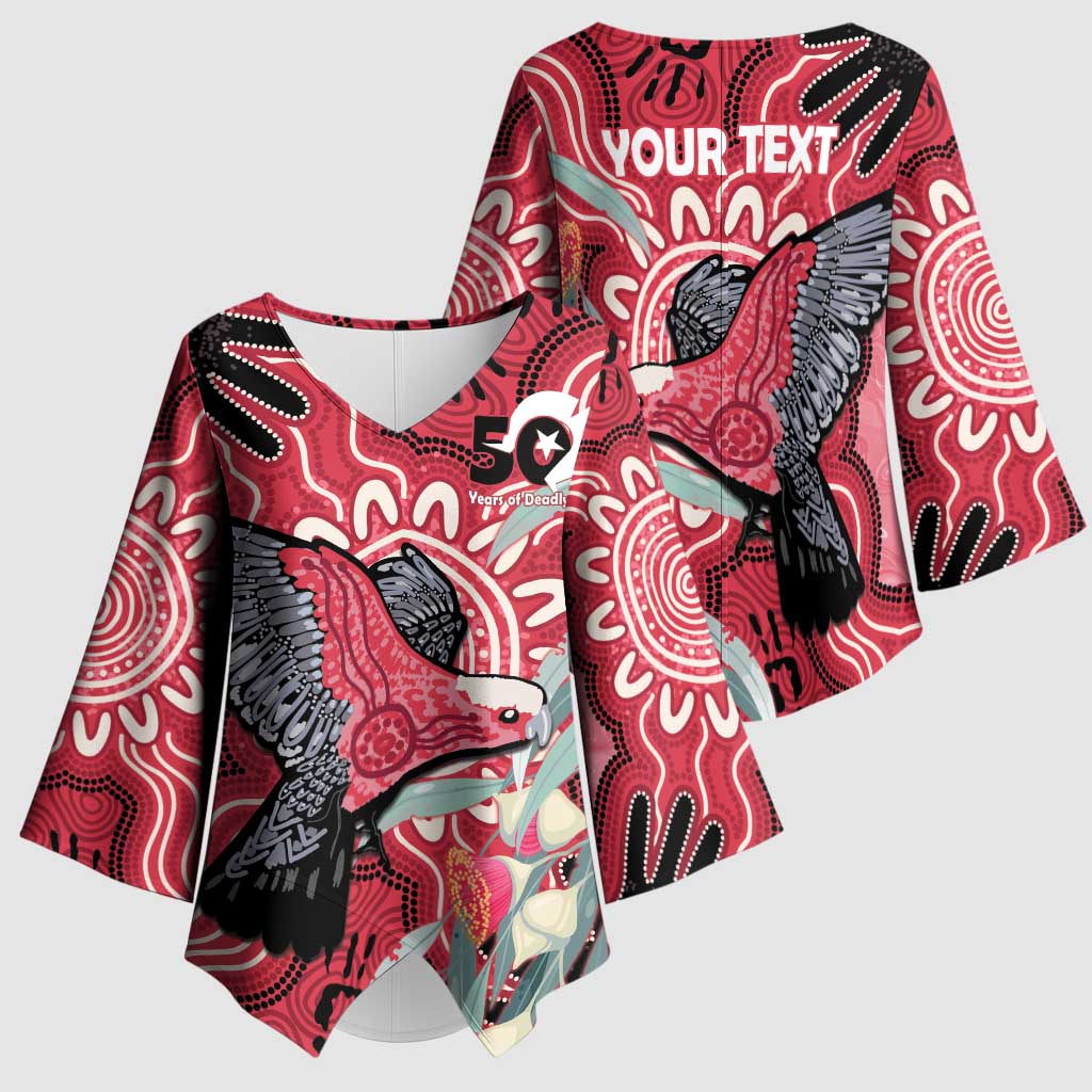 Personalised Australia Galah NAIDOC Week 2026 Kimono Sleeve Blouse 50 Years of Deadly Aboriginal Art
